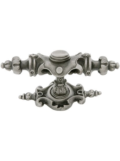 Pembridge Drawer Pull With Pembridge Back Plate in Antique Pewter.